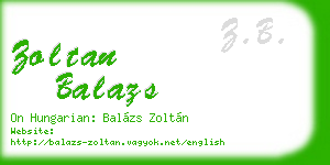 zoltan balazs business card
